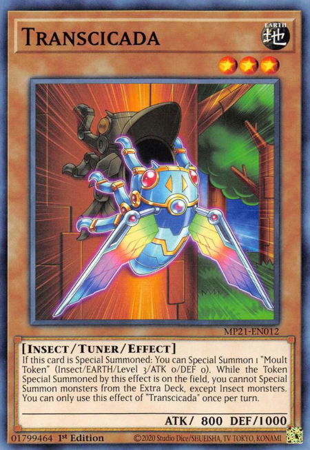 Transcicada trading card from 2021 Tin of Ancient Battles Transcicada - 2021 Tin of Ancient Battles YuGiOh trading card