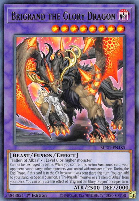Brigrand the Glory Dragon - 2021 Tin of Ancient Battles YuGiOh trading card