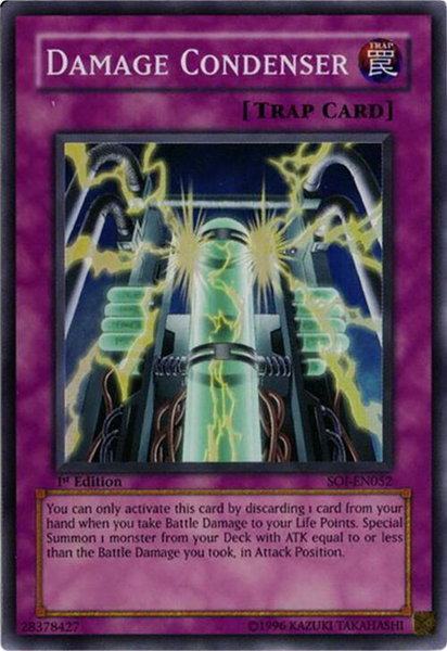 Damage Condenser trading card from Shadow of Infinity Damage Condenser - Shadow of Infinity YuGiOh trading card