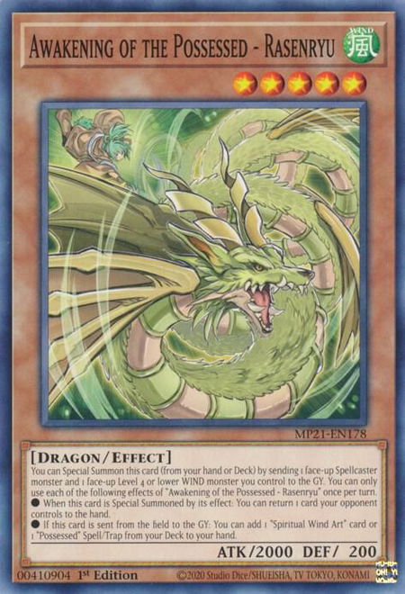 Awakening of the Possessed - Rasenryu - 2021 Tin of Ancient Battles YuGiOh trading card
