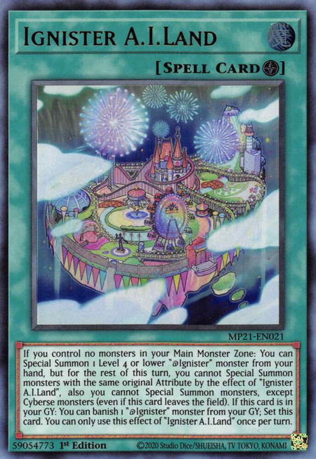 Ignister A.I.Land - 2021 Tin of Ancient Battles YuGiOh trading card