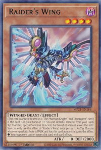 Raider's Wing - 2021 Tin of Ancient Battles (MP21) #MP21-EN166 - Rare YuGiOh Trading Card