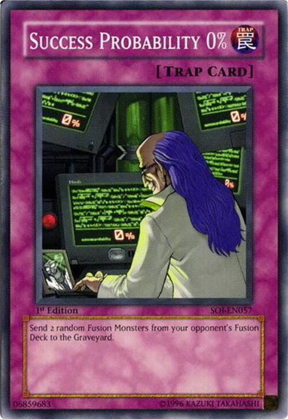 Success Probability 0% trading card from Shadow of Infinity Success Probability 0% - Shadow of Infinity YuGiOh trading card