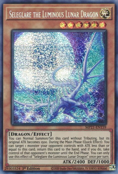 Seleglare the Luminous Lunar Dragon - 2021 Tin of Ancient Battles YuGiOh trading card