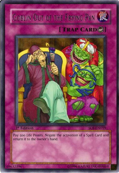 Goblin Out of the Frying Pan trading card from Shadow of Infinity Goblin Out of the Frying Pan - Shadow of Infinity YuGiOh trading card