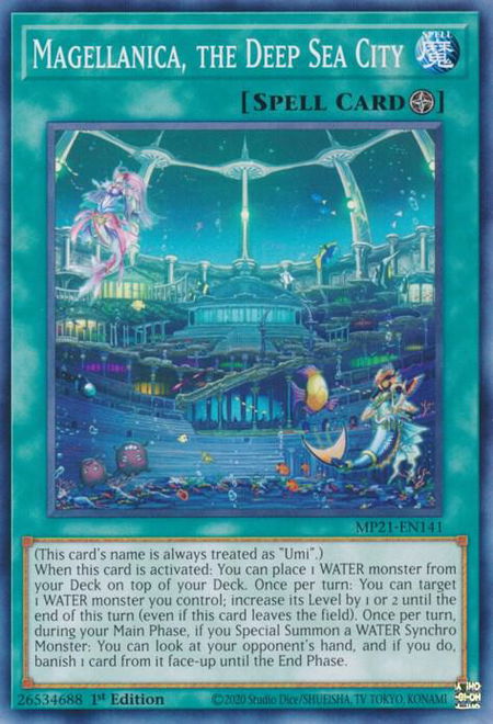 Magellanica, the Deep Sea City - 2021 Tin of Ancient Battles YuGiOh trading card