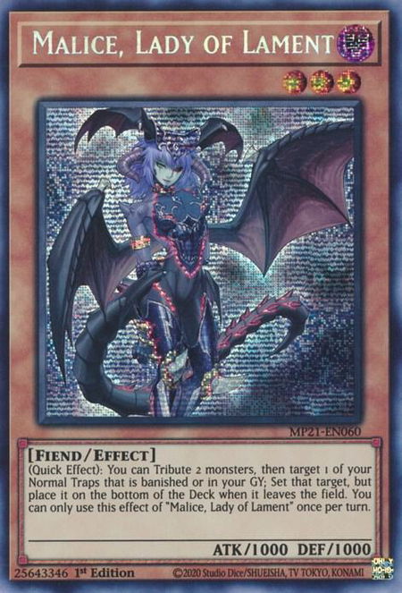 Malice, Lady of Lament - 2021 Tin of Ancient Battles YuGiOh trading card