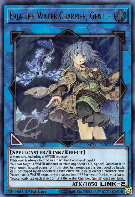 Eria the Water Charmer, Gentle - 2021 Tin of Ancient Battles YuGiOh trading card