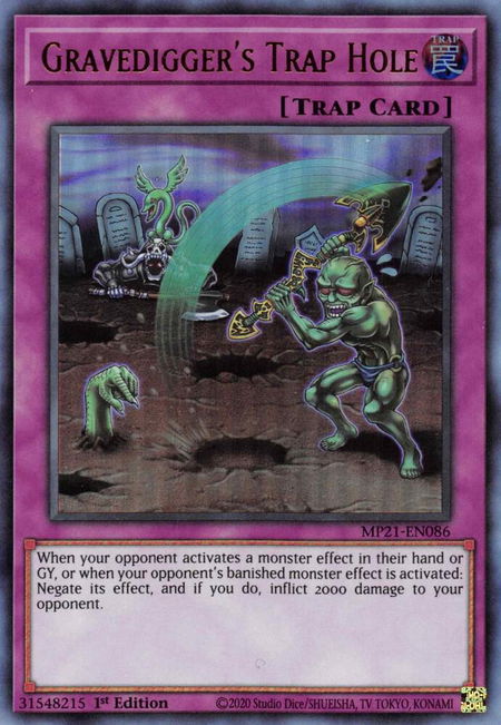 Gravedigger's Trap Hole - 2021 Tin of Ancient Battles YuGiOh trading card