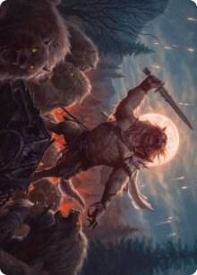 Tovolar, the Midnight Scourge Art Card (06/81) - Art Series: Innistrad: Midnight Hunt Magic: The Gathering trading card