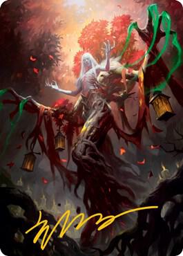 Wrenn and Seven Art Card (Gold-Stamped Signature) - Art Series: Innistrad: Midnight Hunt Magic: The Gathering trading card