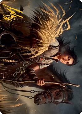 Ambitious Farmhand Art Card (Gold-Stamped Signature) - Art Series: Innistrad: Midnight Hunt Magic: The Gathering trading card
