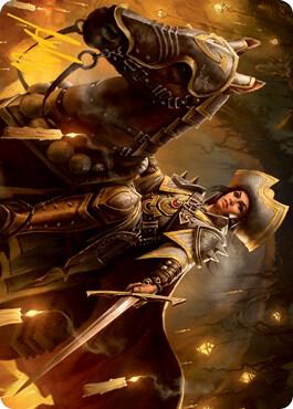 Seasoned Cathar Art Card (Gold-Stamped Signature) - Art Series: Innistrad: Midnight Hunt Magic: The Gathering trading card