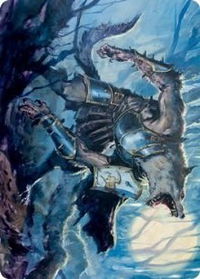 Moonrage Brute Art Card - Art Series: Innistrad: Midnight Hunt (ASMID) #14 - Special Magic: The Gathering Trading Card