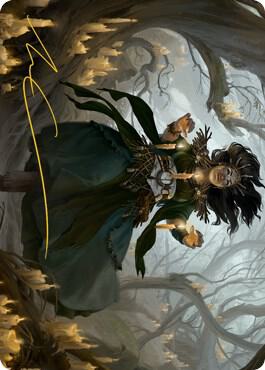 Candlegrove Witch Art Card (15/81) (Gold-Stamped Signature) - Art Series: Innistrad: Midnight Hunt Magic: The Gathering trading card
