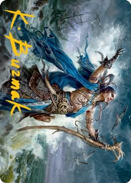 Lier, Disciple of the Drowned Art Card (Gold-Stamped Signature) - Art Series: Innistrad: Midnight Hunt Magic: The Gathering trading card