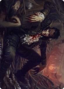 Arrogant Outlaw Art Card - Art Series: Innistrad: Midnight Hunt Magic: The Gathering trading card