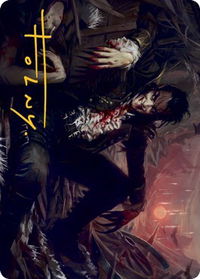 Arrogant Outlaw Art Card (Gold-Stamped Signature) - Art Series: Innistrad: Midnight Hunt (ASMID) #33 - Special Magic: The Gathering Trading Card