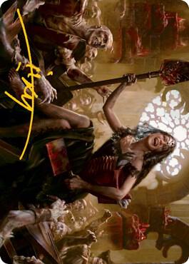Gisa, Glorious Resurrector Art Card (Gold-Stamped Signature) - Art Series: Innistrad: Midnight Hunt Magic: The Gathering trading card