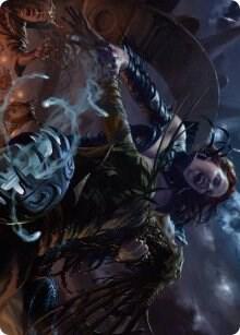 Olivia's Midnight Ambush Art Card - Art Series: Innistrad: Midnight Hunt Magic: The Gathering trading card