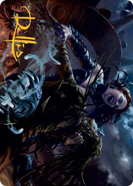 Olivia's Midnight Ambush Art Card (Gold-Stamped Signature) - Art Series: Innistrad: Midnight Hunt Magic: The Gathering trading card