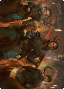 Candlelit Cavalry Art Card - Art Series: Innistrad: Midnight Hunt Magic: The Gathering trading card