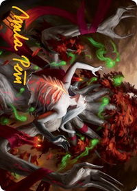 Dryad's Revival Art Card (Gold-Stamped Signature) - Art Series: Innistrad: Midnight Hunt (ASMID) #50 - Special Magic: The Gathering Trading Card