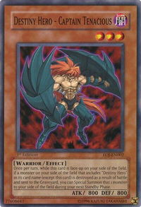 Destiny Hero - Captain Tenacious - Enemy of Justice (EOJ) #EOJ-EN002 - Common / Short Print YuGiOh Trading Card