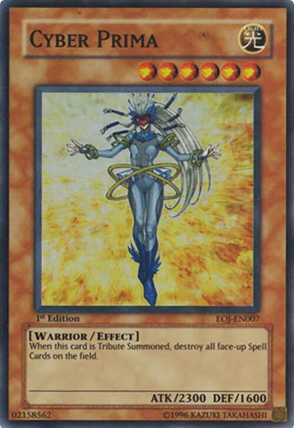 Cyber Prima - Enemy of Justice YuGiOh trading card