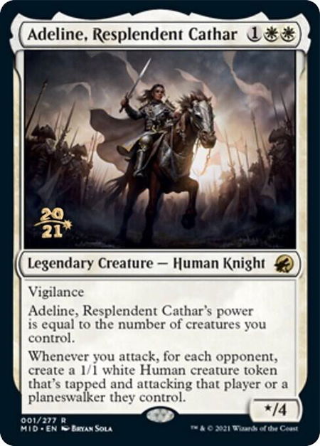 Adeline, Resplendent Cathar - Prerelease Cards Magic: The Gathering trading card
