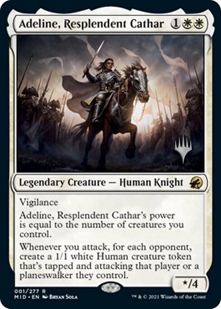 Adeline, Resplendent Cathar - Promo Pack: Innistrad: Midnight Hunt Magic: The Gathering trading card