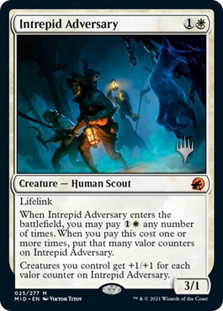Intrepid Adversary - Promo Pack: Innistrad: Midnight Hunt Magic: The Gathering trading card