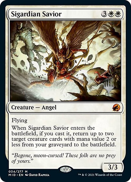 Sigardian Savior - Promo Pack: Innistrad: Midnight Hunt Magic: The Gathering trading card