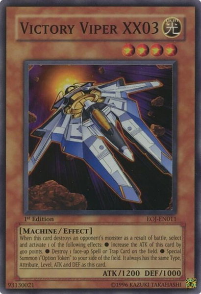 Victory Viper XX03 trading card from Enemy of Justice Victory Viper XX03 - Enemy of Justice YuGiOh trading card