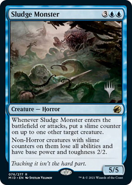 Sludge Monster - Promo Pack: Innistrad: Midnight Hunt Magic: The Gathering trading card