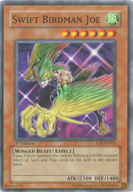 Swift Birdman Joe - Enemy of Justice YuGiOh trading card