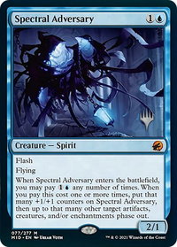 Spectral Adversary - Promo Pack: Innistrad: Midnight Hunt (PPMID) #77p - Mythic Rare Magic: The Gathering Trading Card