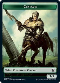 Centaur // Wolf Double-Sided Token - Commander: Innistrad: Midnight Hunt (MIC) #8 // 13 - Token Magic: The Gathering Trading Card