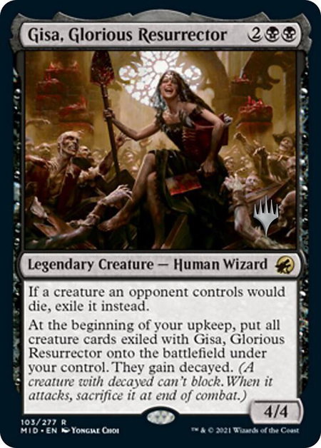 Gisa, Glorious Resurrector - Promo Pack: Innistrad: Midnight Hunt Magic: The Gathering trading card