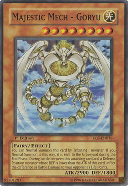 Majestic Mech - Goryu trading card from Enemy of Justice Majestic Mech - Goryu - Enemy of Justice YuGiOh trading card