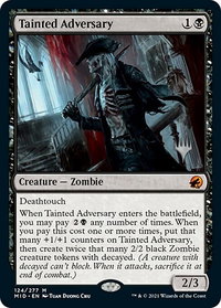 Tainted Adversary - Promo Pack: Innistrad: Midnight Hunt (PPMID) #124p - Mythic Rare Magic: The Gathering Trading Card