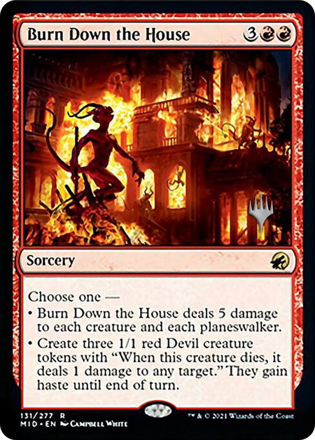Burn Down the House - Promo Pack: Innistrad: Midnight Hunt Magic: The Gathering trading card