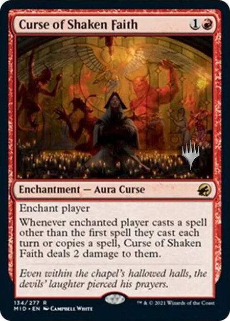 Curse of Shaken Faith - Promo Pack: Innistrad: Midnight Hunt Magic: The Gathering trading card