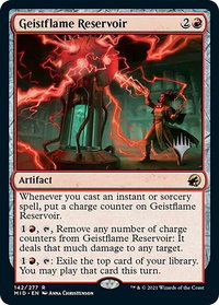 Geistflame Reservoir - Promo Pack: Innistrad: Midnight Hunt (PPMID) #142p - Rare Magic: The Gathering Trading Card