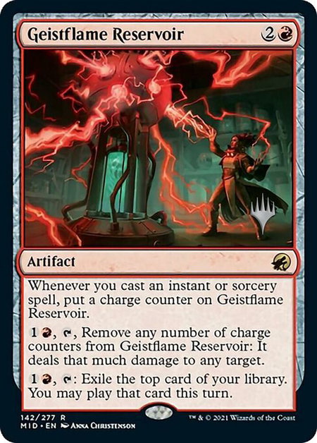 Geistflame Reservoir - Promo Pack: Innistrad: Midnight Hunt Magic: The Gathering trading card