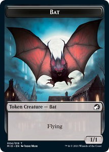 Bat Token - Innistrad: Midnight Hunt (MID) #4 - Token Magic: The Gathering Trading Card