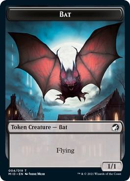 Bat Token - Innistrad: Midnight Hunt Magic: The Gathering trading card