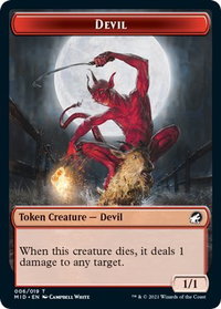 Devil Token - Innistrad: Midnight Hunt (MID) #6 - Token Magic: The Gathering Trading Card
