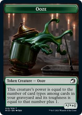 Ooze Token trading card from Innistrad: Midnight Hunt Ooze Token - Innistrad: Midnight Hunt Magic: The Gathering trading card