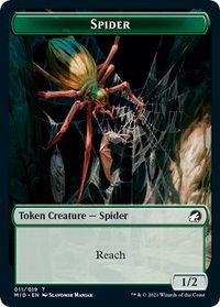 Spider Token - Innistrad: Midnight Hunt (MID) #11 - Token Magic: The Gathering Trading Card
